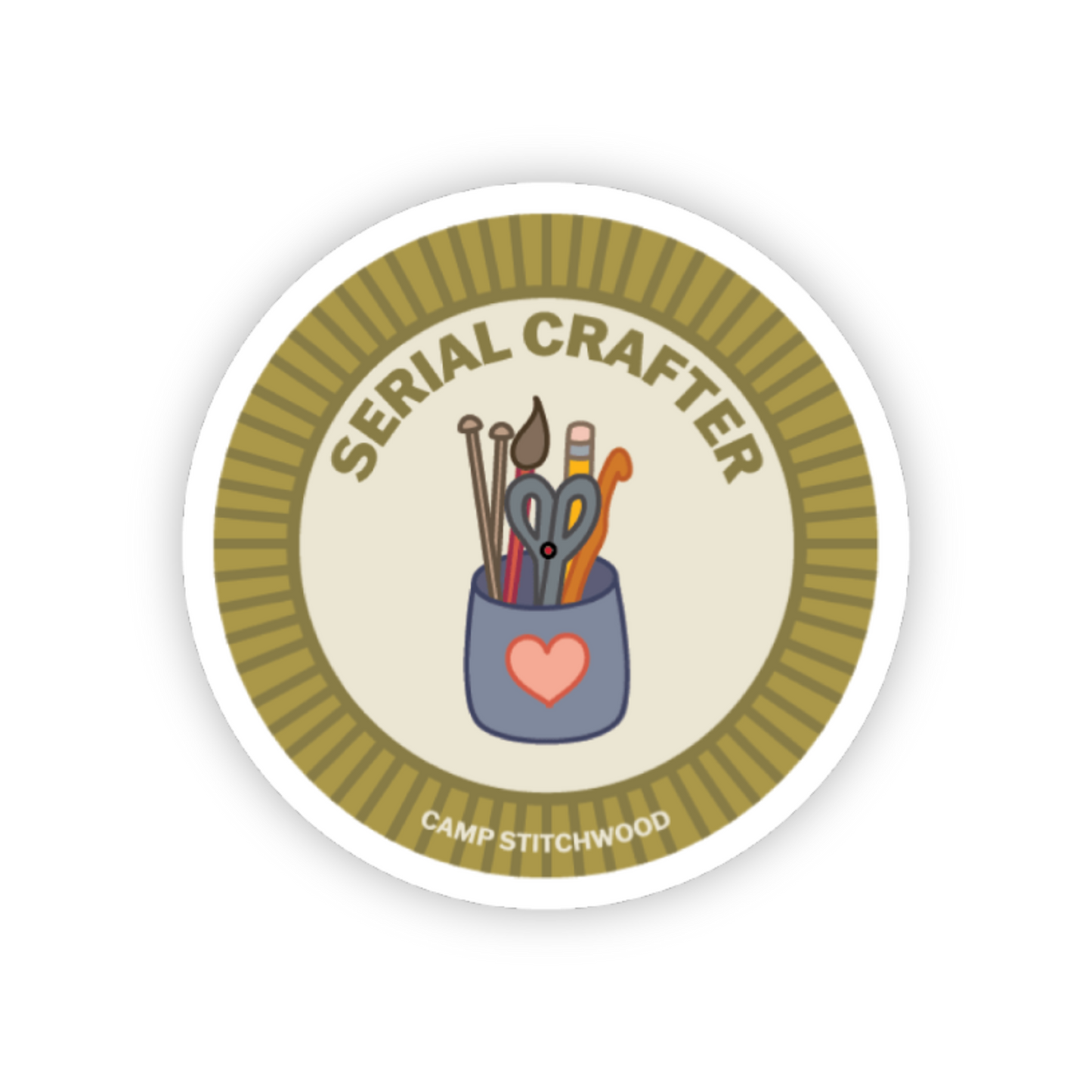 Serial Crafter Badge Sticker