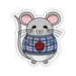 Plaid Mouse Sticker