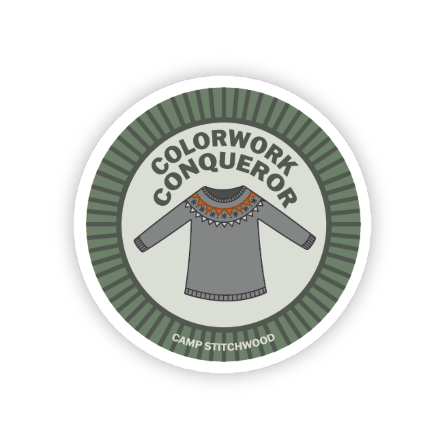 Colorwork Conqueror Badge Sticker