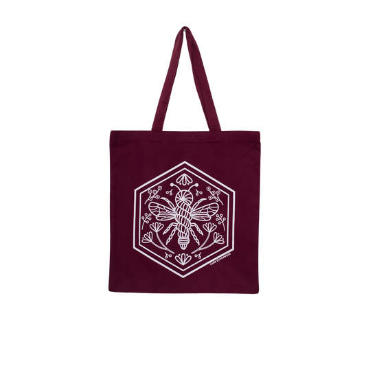 Hexagon Honeybee Tote Bag