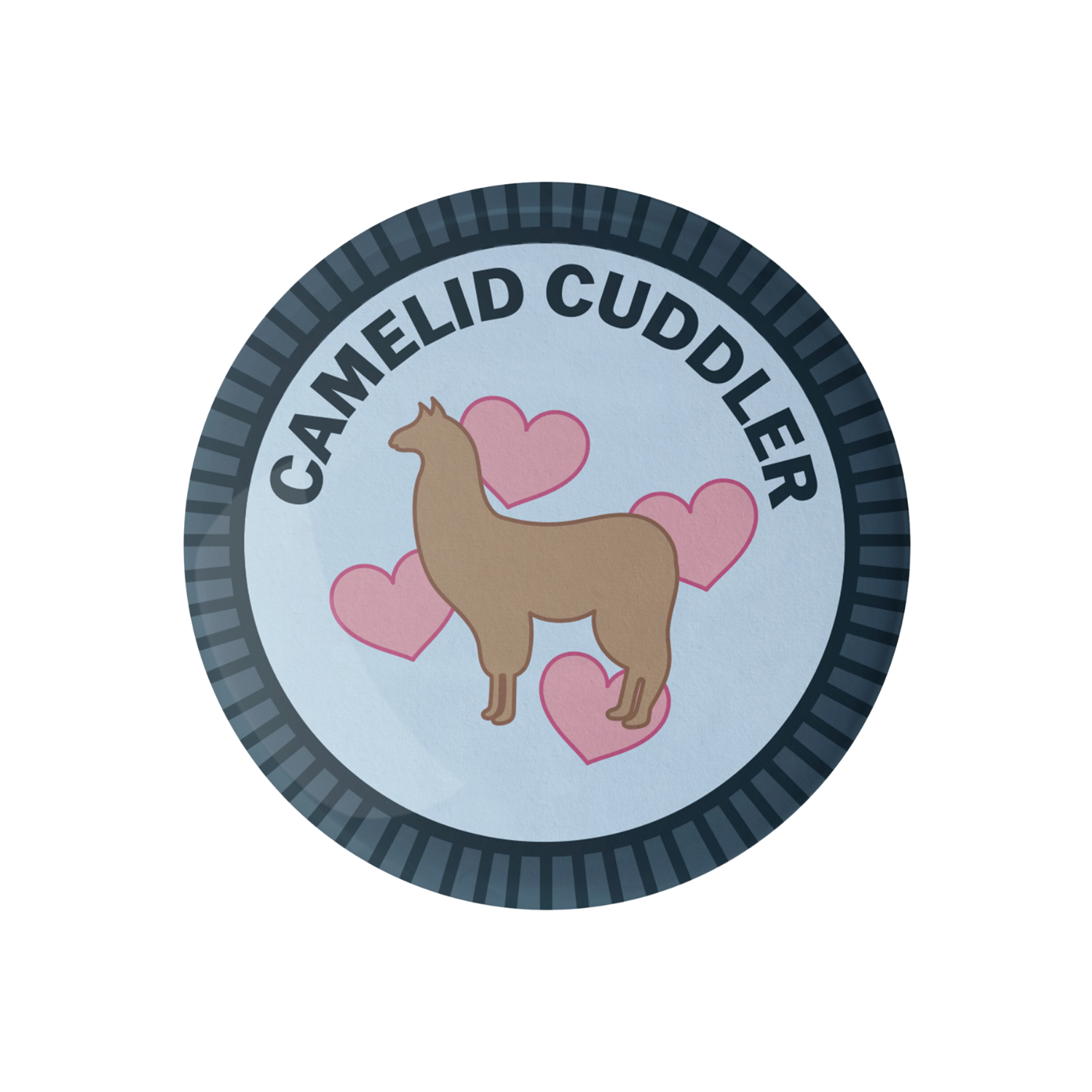 Camelid Cuddler Purl Scout Merit Badge