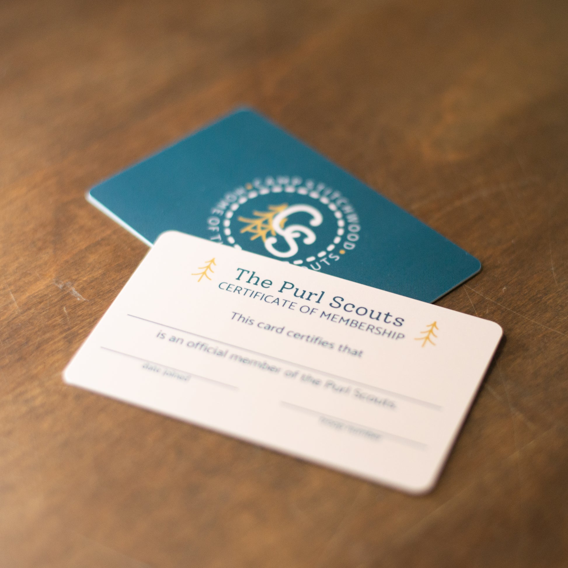 Purl Scouts Membership Card