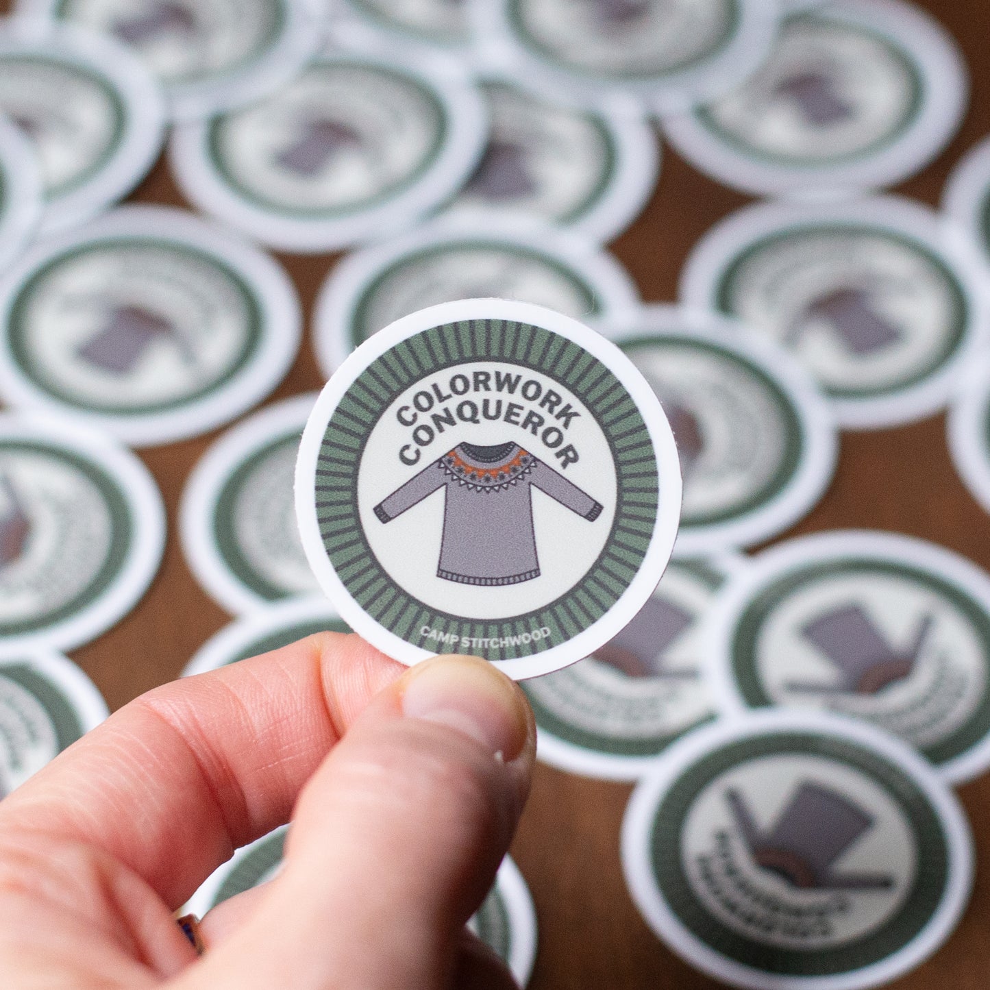 Colorwork Conqueror Badge Sticker