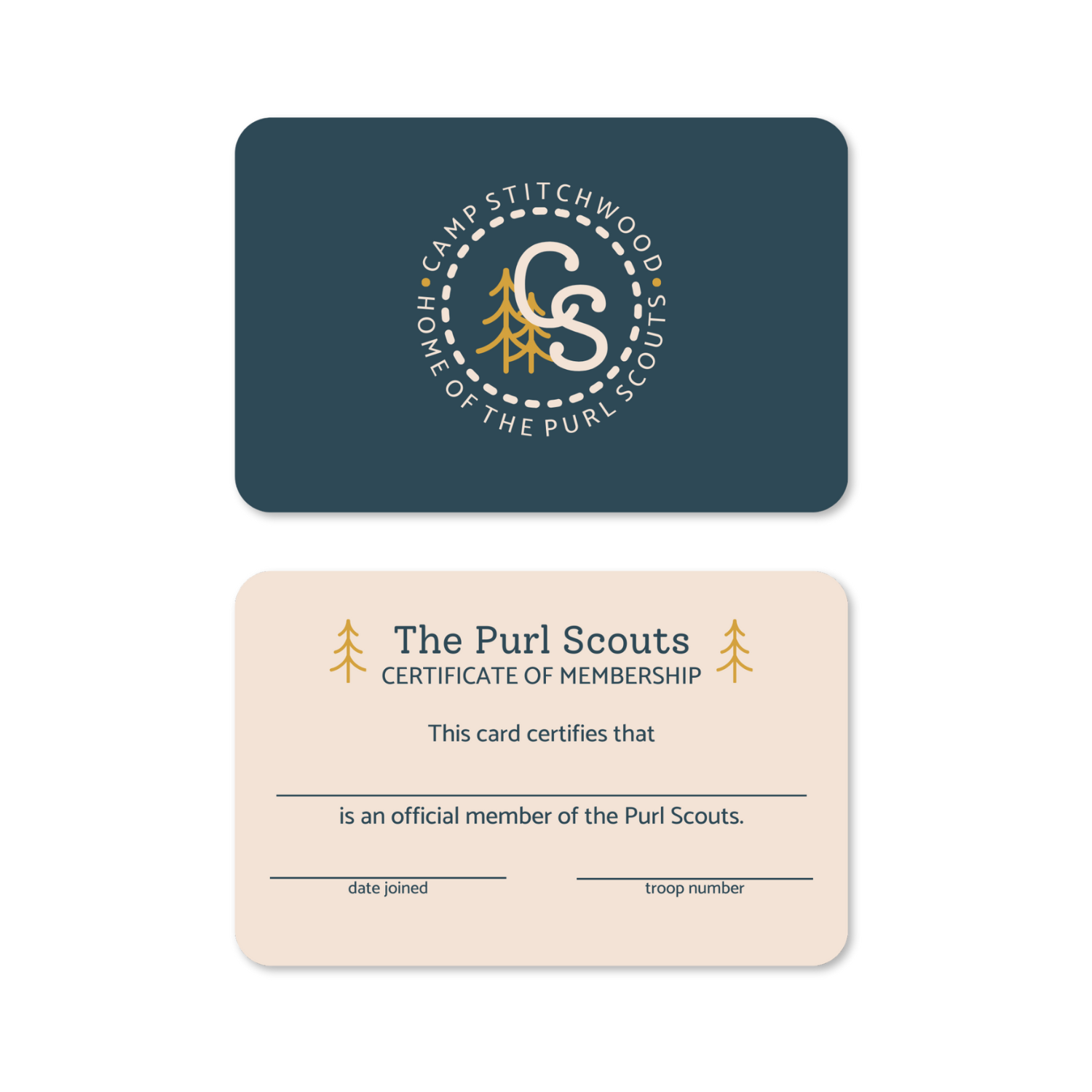 Purl Scouts Membership Card