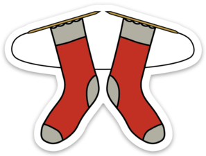 Sock Knitting Vinyl Sticker